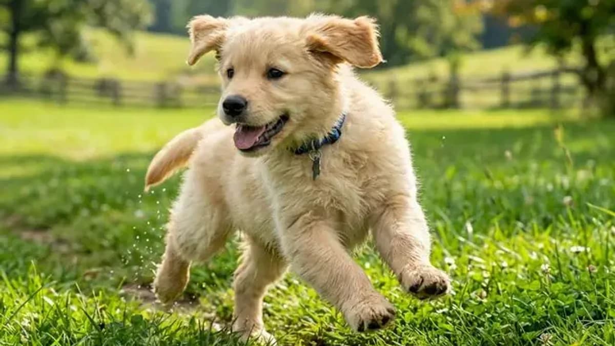 A golden retriever photographed at rest, ready to be animated with AI video