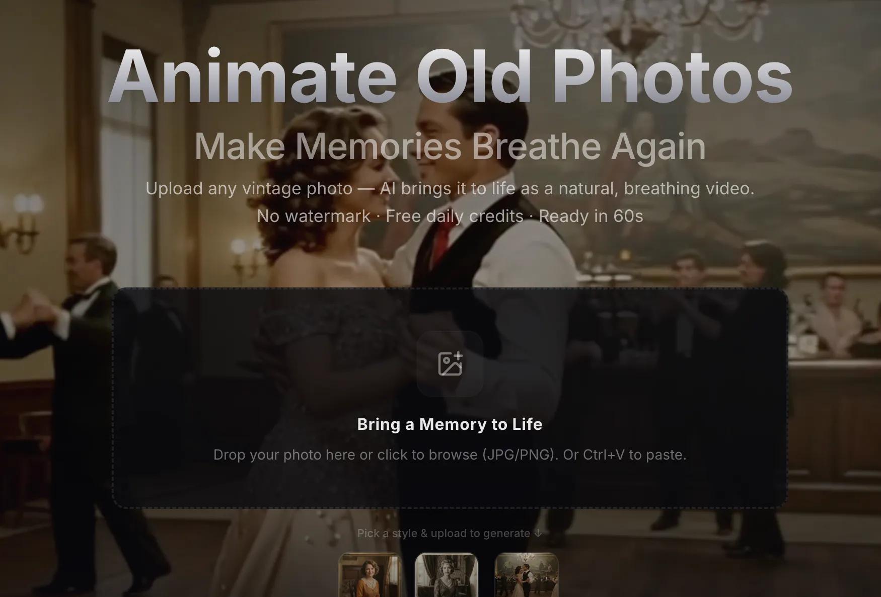 Upload your old family photo