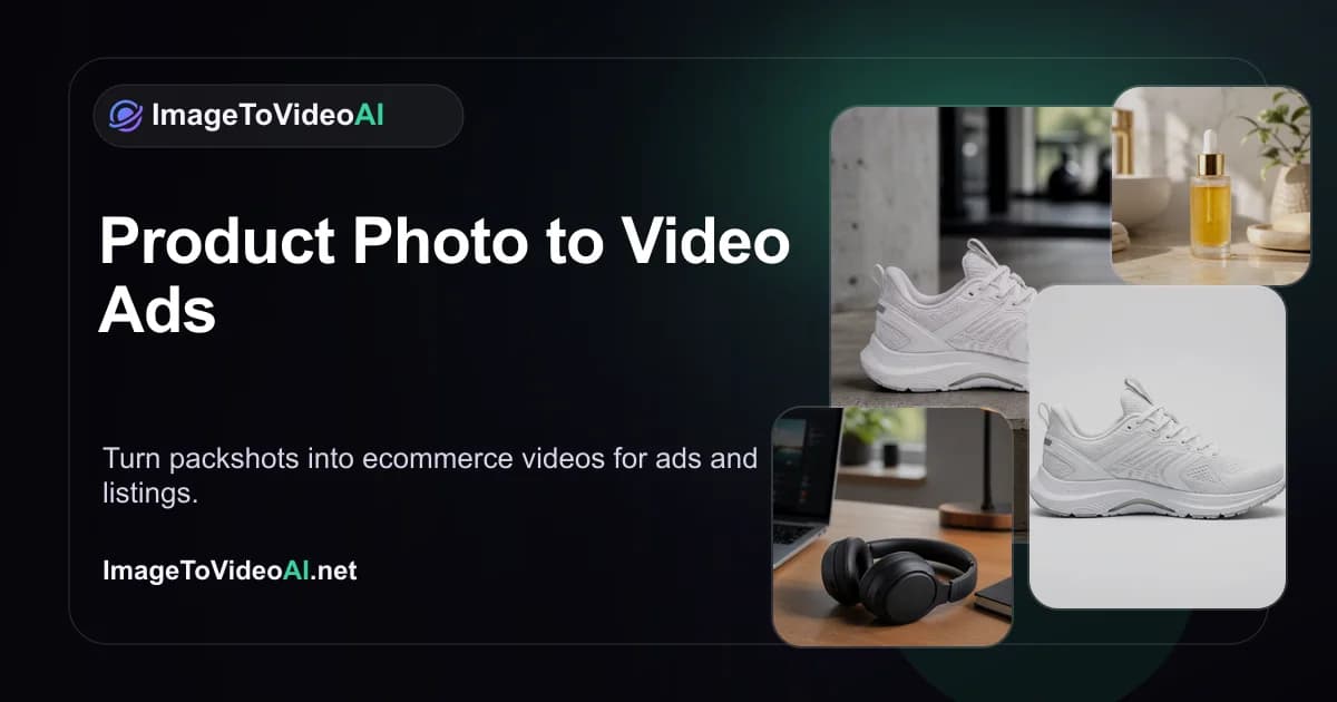 Product photo to video ads: ecommerce AI guide (2026) Product photo to video ads: ecommerce AI guide (2026)