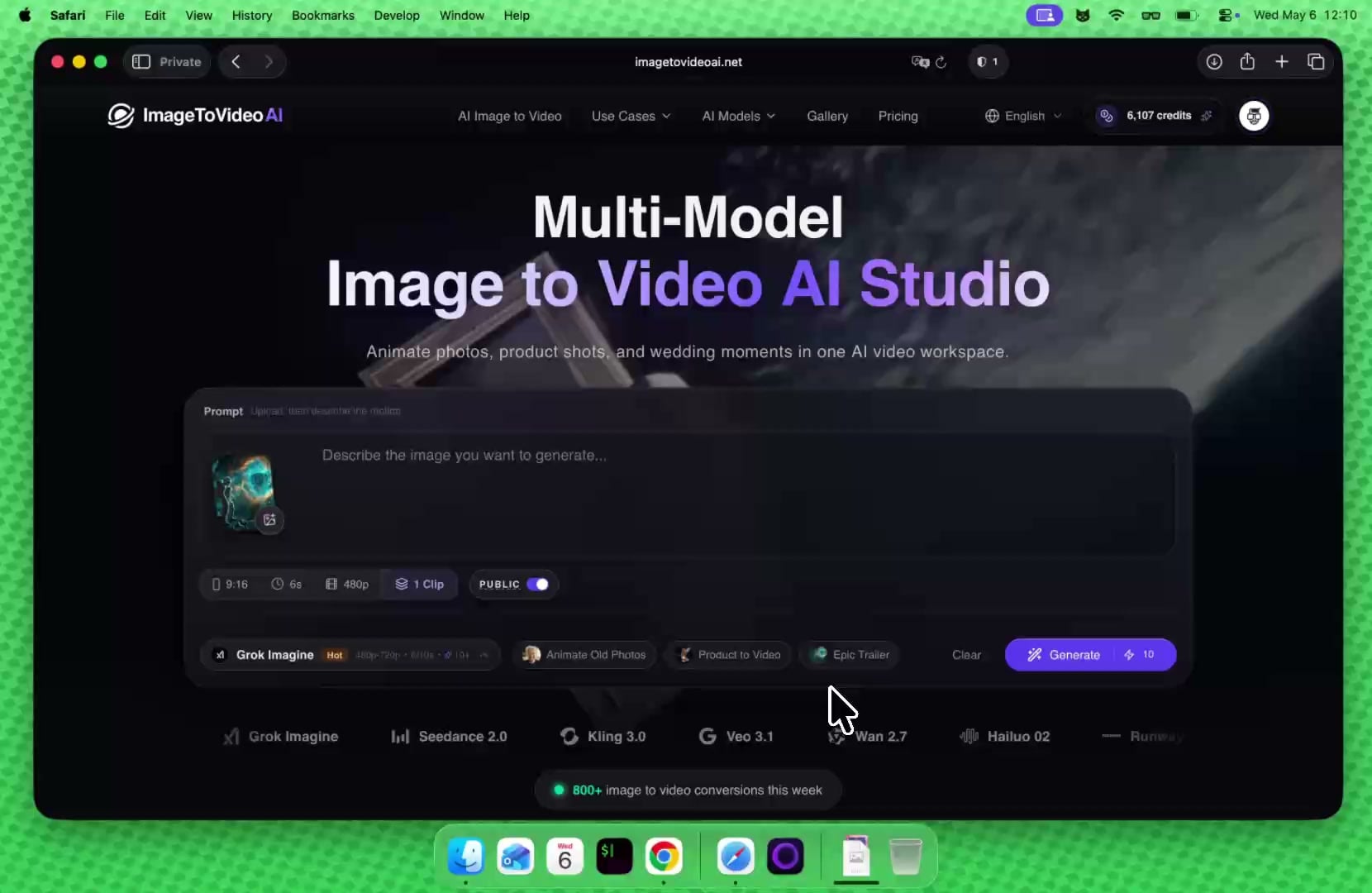 Choose prompt and generate video